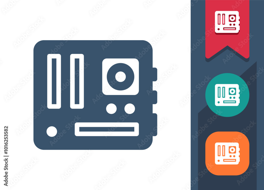Motherboard, Computer Part, Hardware Icon Motherboard, Computer Part, Hardware Icon