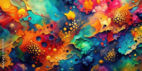 Abstract Spotted Painting Background â€“ Colorful Vector Illustration for Screensaver and Digital Art