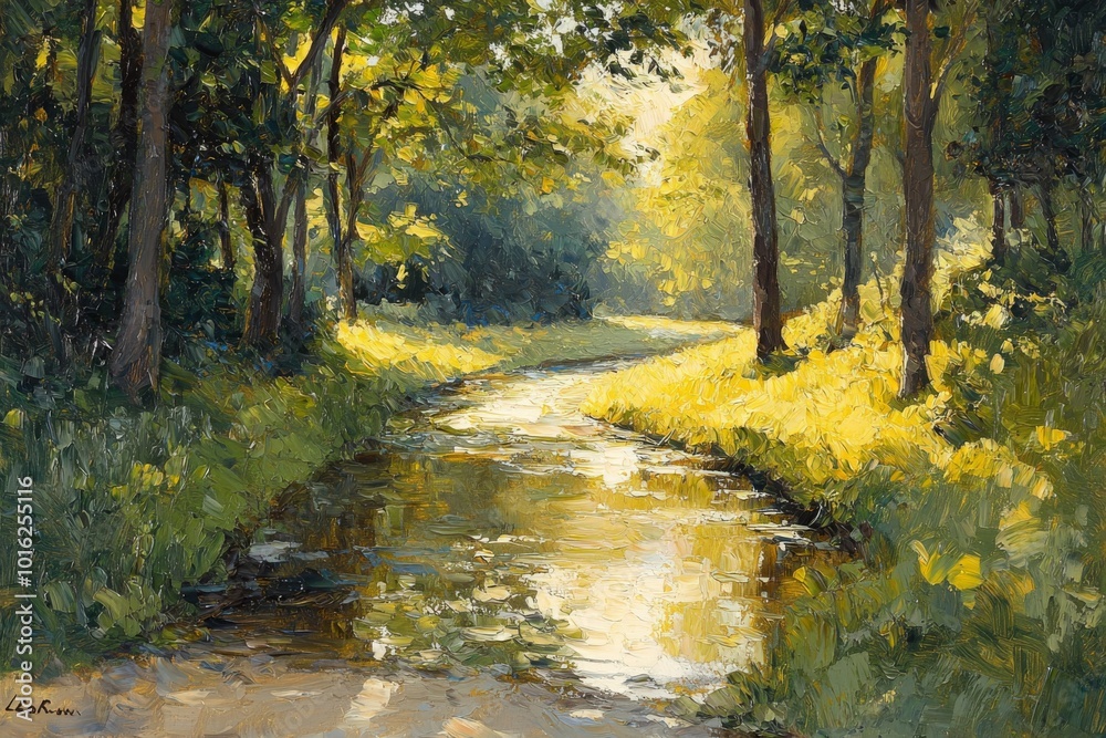 Obraz premium Abstract oil painting illustration background created with Generative AI