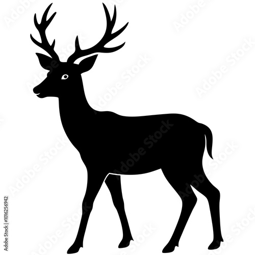 silhouette of deer