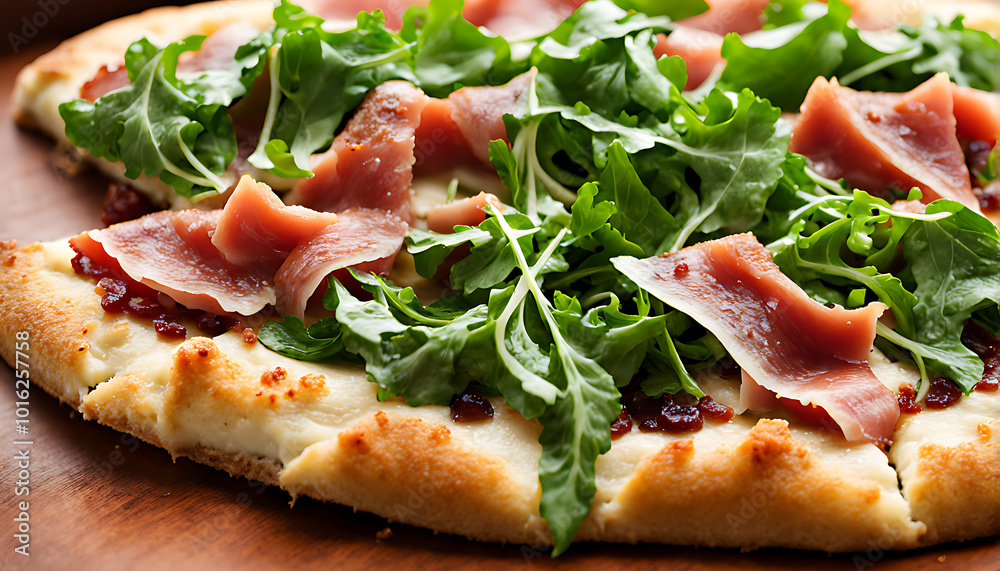 arugula and prosciutto pizza