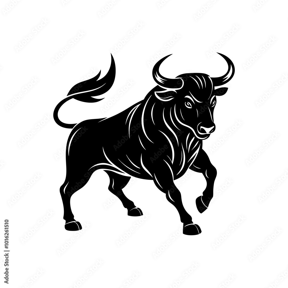 Obraz premium Bull silhouette 