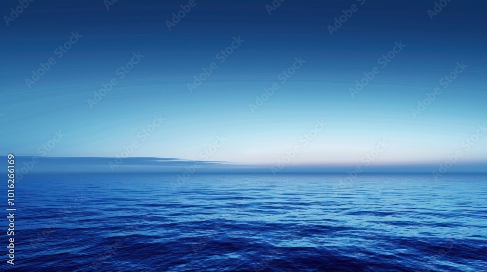 Tranquil Blue Ocean Under a Clear Sky