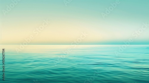 Tranquil Ocean Surface with Gradual Sky Gradient