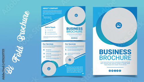 Corporate unique bi fold brochure design templet vector, eps10 vector 