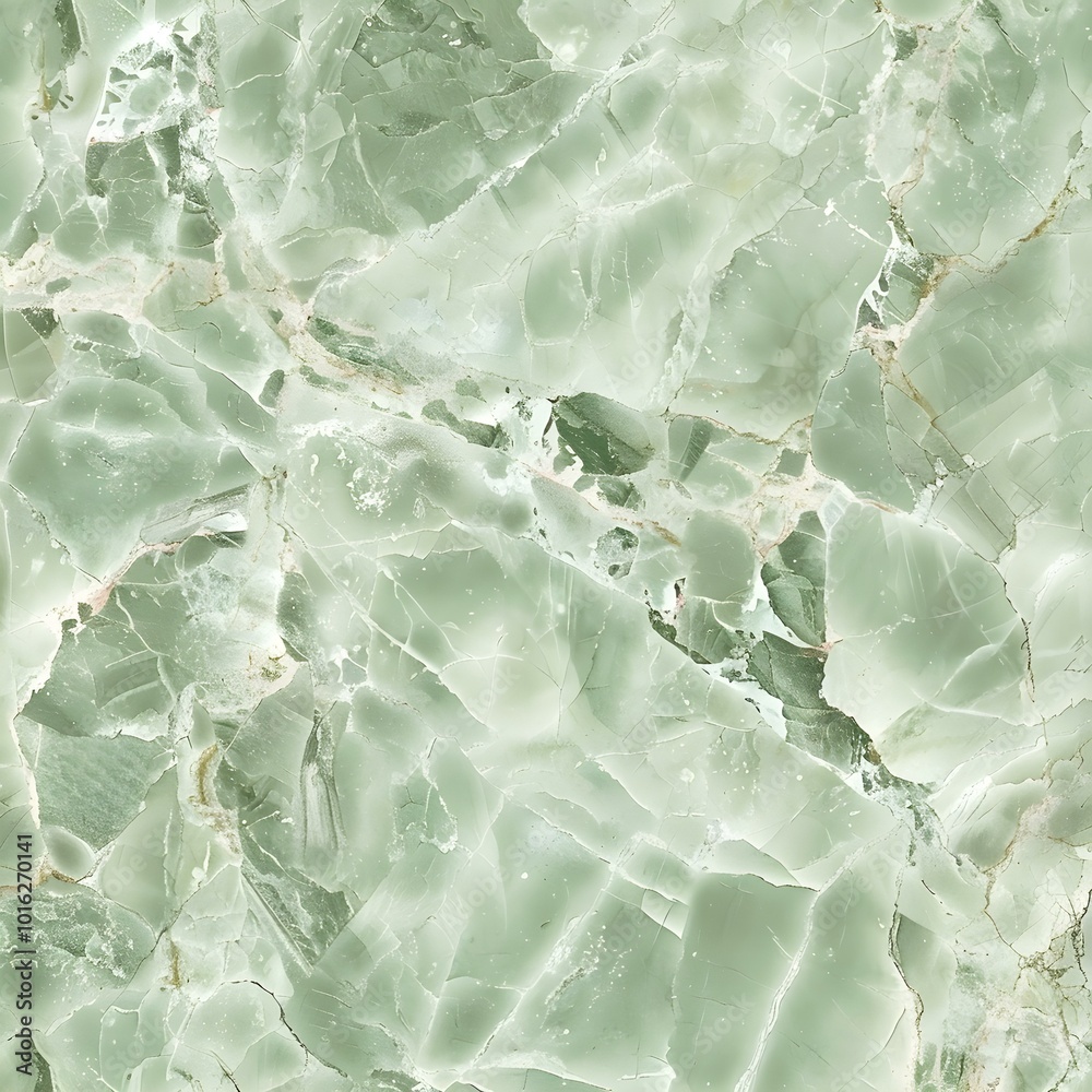 Fototapeta premium Marble Texture in light green Colors. Elegant square Background
