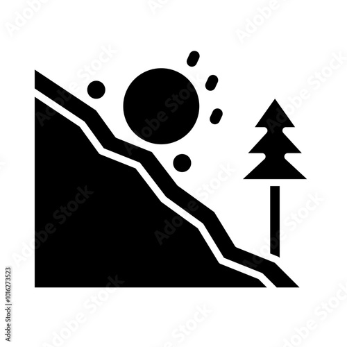 Snow Avalanche glyph icon