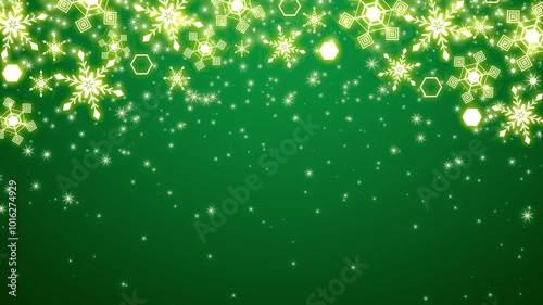 クリスマス 雪の結晶 グラフィック　ループ 動画