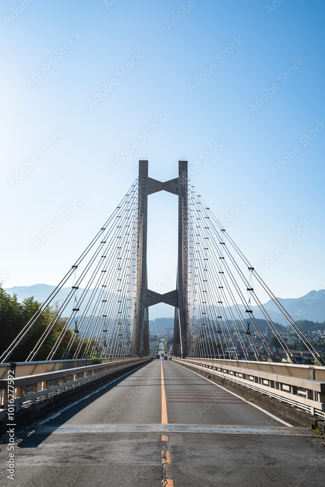 Fototapeta premium 秩父公園橋(秩父ハープ橋) 埼玉県秩父市
