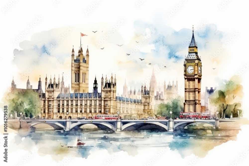 Naklejka premium Architecture parliament building tower.