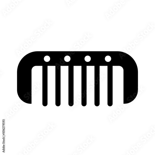 Comb glyph icon