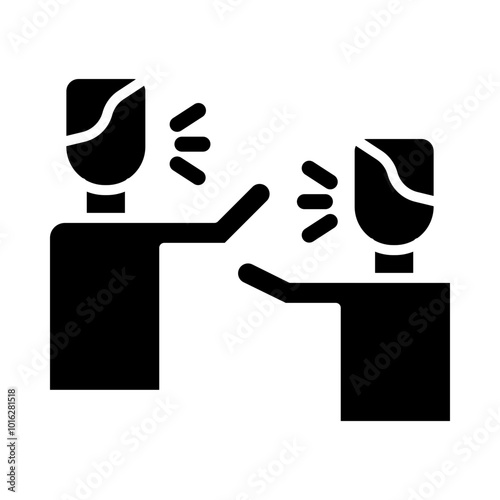Debate glyph icon