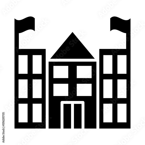 Embassy glyph icon