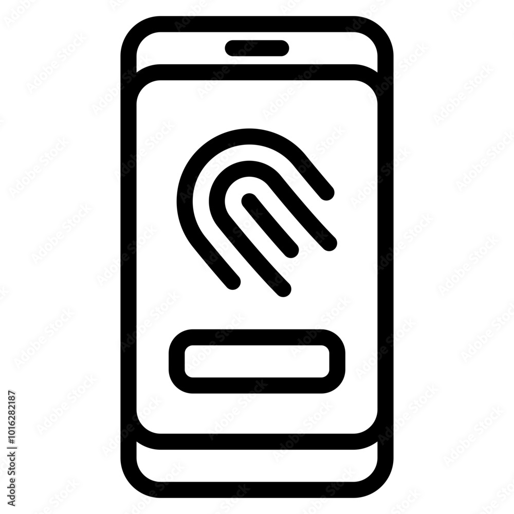Fingerprint Cyber Security icon illustration Fingerprint Cyber Security icon illustration