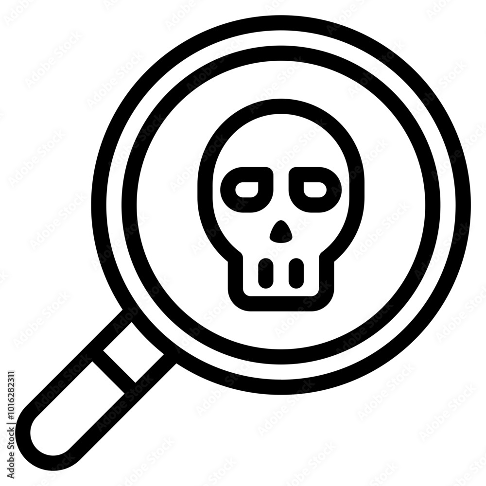 Threat Detection Cyber Security icon illustration Threat Detection Cyber Security icon illustration