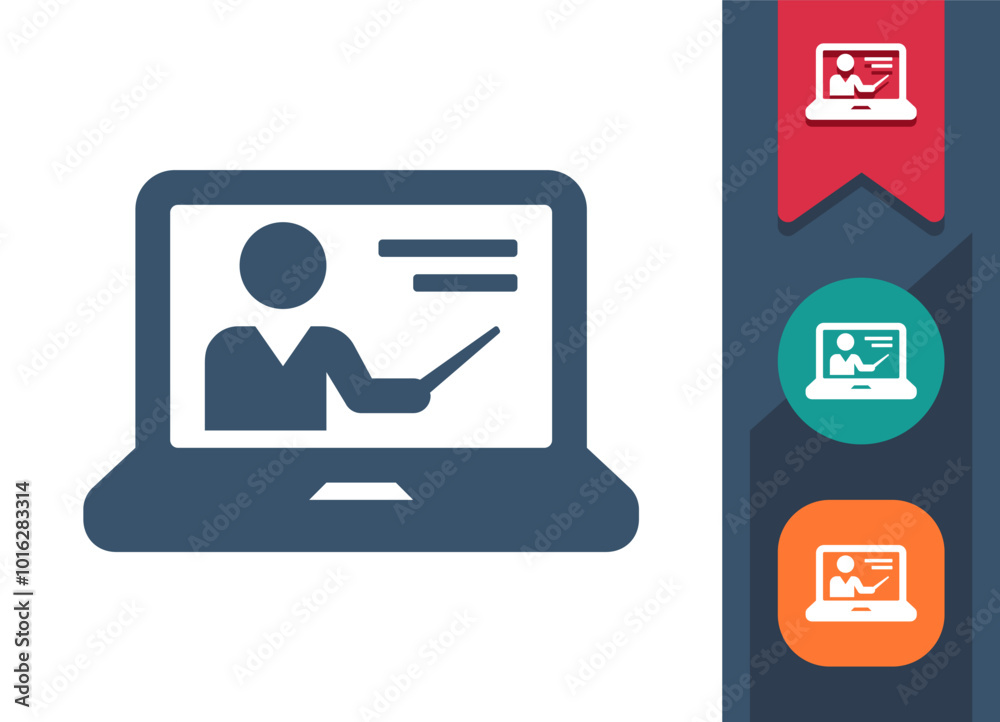 Online Classes, Courses, Lecture, Education Icon Online Classes, Courses, Lecture, Education Icon