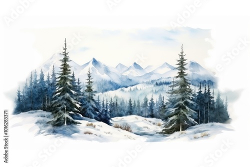 Landscape mountain outdoors winter.