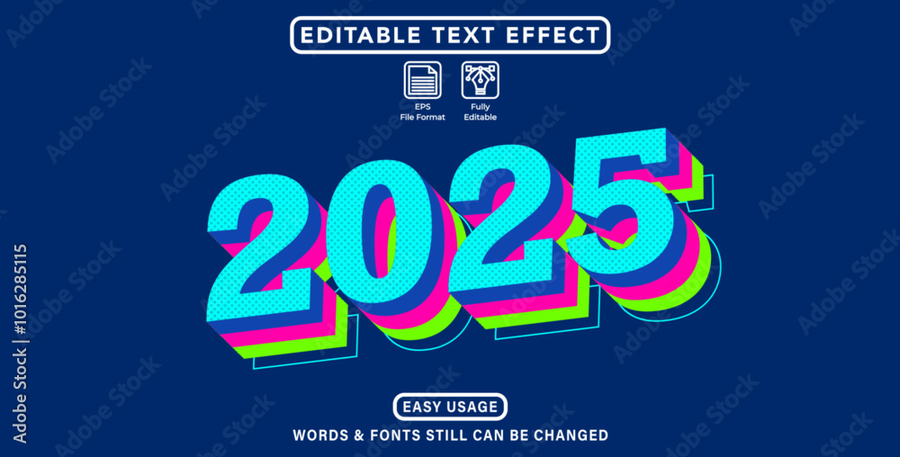 Happy new year 2025 text effect style Happy new year 2025 text effect style