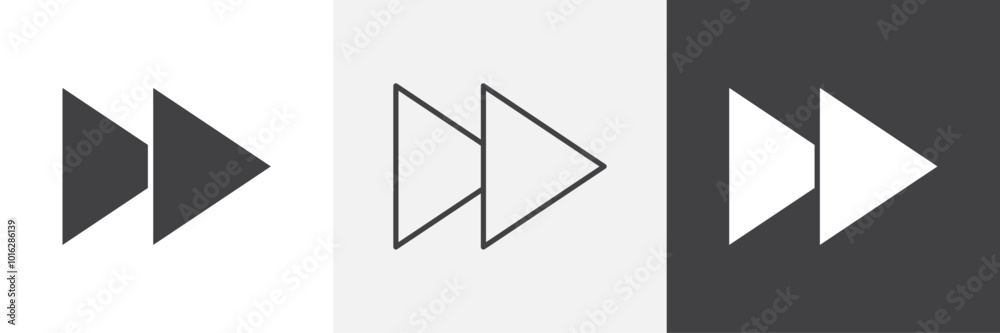 Fast forward icon. for web ui designs Fast forward icon. for web ui designs