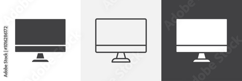 Desktop icon. for web ui designs