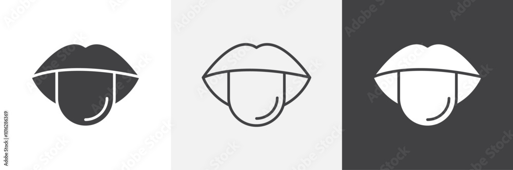Tongue icon. for web ui designs Tongue icon. for web ui designs