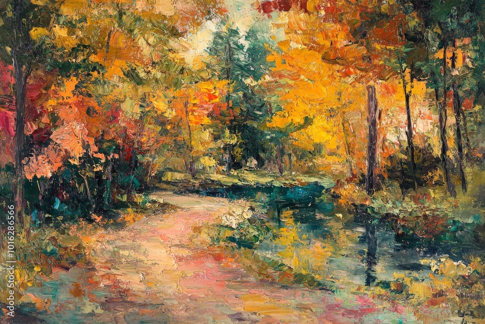 Abstract oil painting illustration background created with Generative AI Abstract oil painting illustration background created with Generative AI