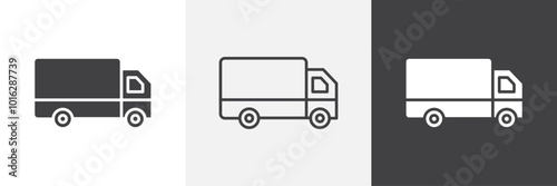 Delivery van icon. for web ui designs