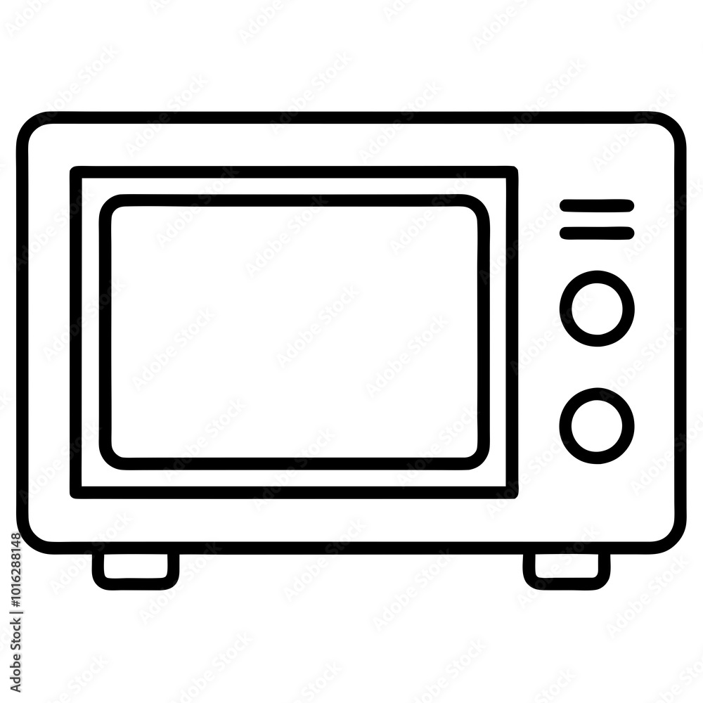 Microwave oven icon line art vector Microwave oven icon line art vector