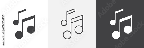 Music note icon. for web ui designs