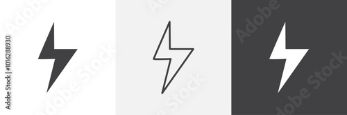 Lightning bolt icon. for web ui designs