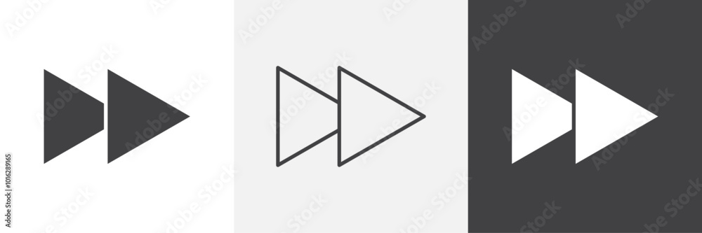 Fast forward icon. for web ui designs Fast forward icon. for web ui designs