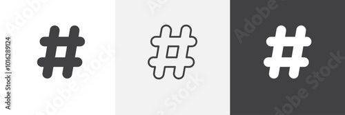 Hashtag icon. for web ui designs