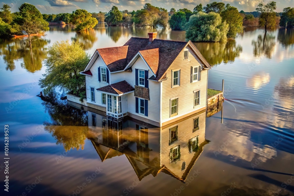 Obraz premium High Angle Restoration of a water damage in a house