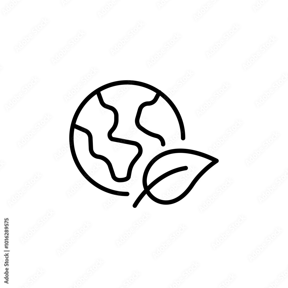 Eco earth outline icons, minimalist vector illustration ,simple transparent graphic element .Isolated on white background Eco earth outline icons, minimalist vector illustration ,simple transparent graphic element .Isolated on white background