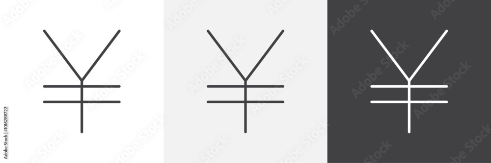 Yen icon. for web ui designs Yen icon. for web ui designs