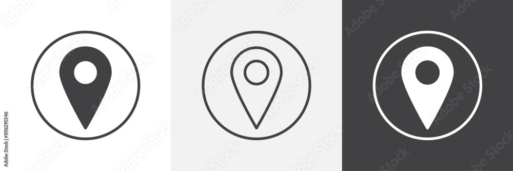Navigation pin icon. for web ui designs Navigation pin icon. for web ui designs