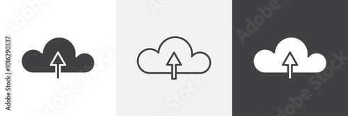 Cloud upload icon. for web ui designs