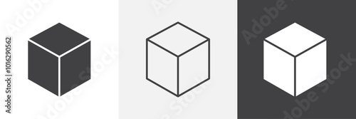 Cube icon. for web ui designs
