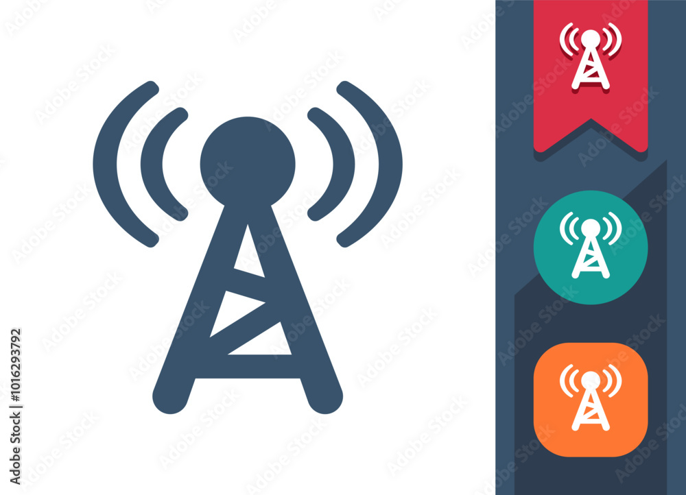 Radio Tower, Communications Tower Icon Radio Tower, Communications Tower Icon