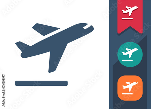 Plane Taking Off, Plane Flying Icon