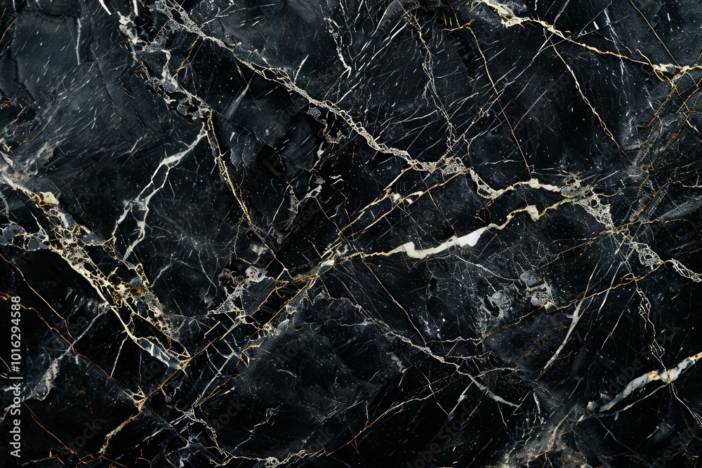 Photo of Deep black marble pattern with white veins. Background texture for backdrops or mapping Photo of Deep black marble pattern with white veins. Background texture for backdrops or mapping