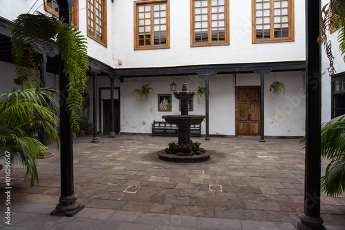 Patio of Diocese of the Canary Islands - Bishopric of the Canary Islands. Las Palmas. Gran Canaria. Spain.