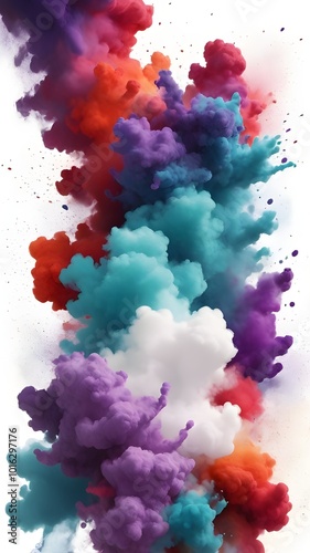 Smoky abstract colorful background.