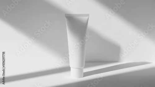 Cream Tube Mockup on a Light Background