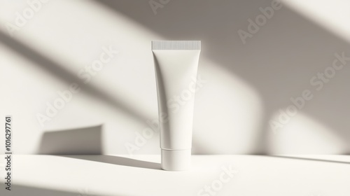 Cream Tube Mockup on a Light Background