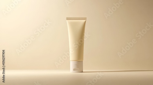 Cream Tube Mockup on a Light Background