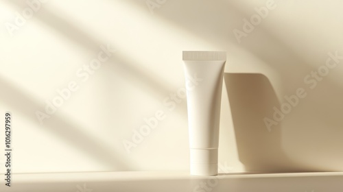 Cream Tube Mockup on a Light Background