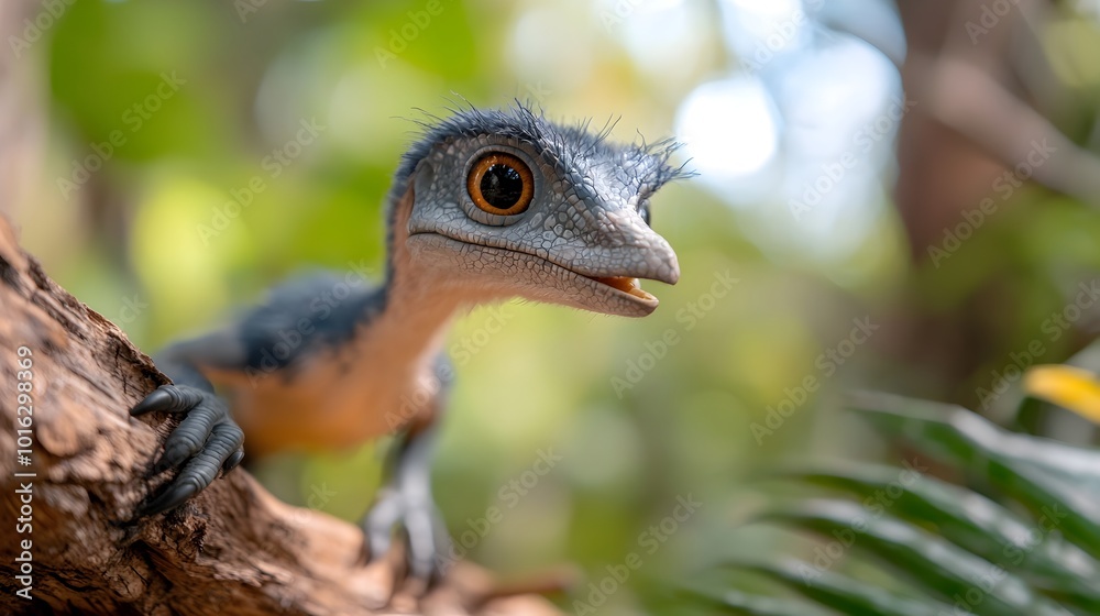 Fierce Velociraptor Leaping Over Fallen Log in Lush Tropical Forest Powerful Predatory Dinosaur Lunging with Outstretched Claws and Ruffled Feathers in Energetic Motion Fierce Velociraptor Leaping Over Fallen Log in Lush Tropical Forest Powerful Predatory Dinosaur Lunging with Outstretched Claws and Ruffled Feathers in Energetic Motion