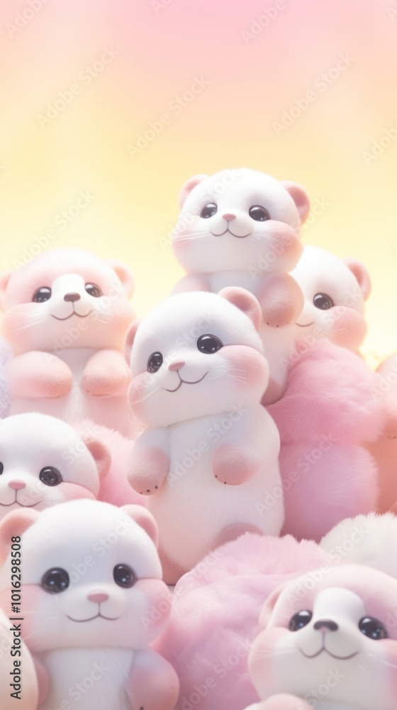 Ferret toy representation portrait. Ferret toy representation portrait.