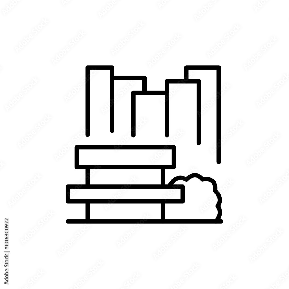 Green city outline icons, minimalist vector illustration ,simple transparent graphic element .Isolated on white background Green city outline icons, minimalist vector illustration ,simple transparent graphic element .Isolated on white background